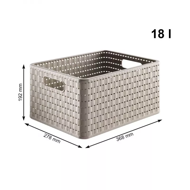 Szafka do przechowywania Rotho Country 3 szuflady cappuccino/antracyt, technopolimer, 712×325×375 mm