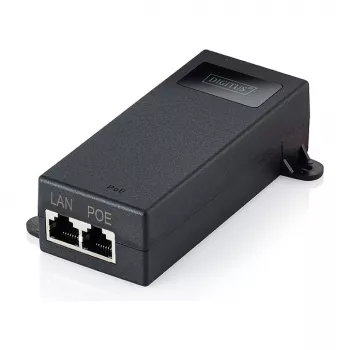 Zasilacz PoE++ DIGITUS DN-95104-1 — Gigabit Ethernet 802.3bt, 60W, 55V, 100m, czarny