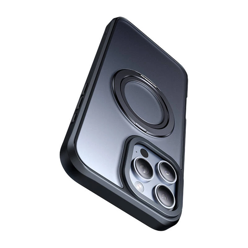 Etui ochronne Mcdodo PC-4932 do iPhone 16 Pro z wbudowaną podstawką, czarne