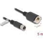 Kabel sieciowy DeLOCK M12 D-coded 4-pin żeński do RJ45 Cat5e 5m Czarny