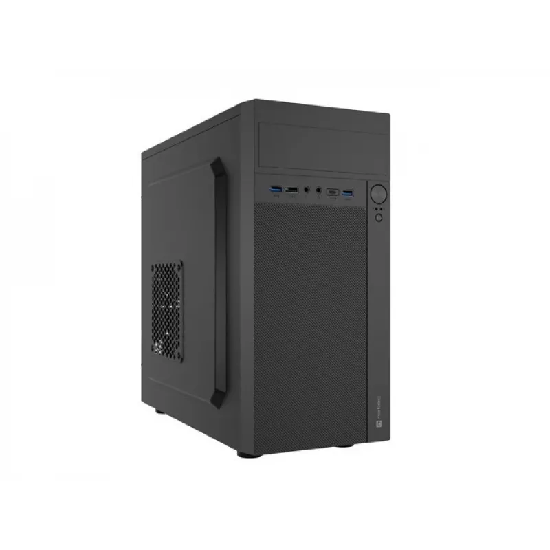 Obudowa PC NATEC Helix Mini Tower Czarna — microATX/Mini-ITX, 3x3.5 cala + 5x2.5 cala, karta graficzna 33 cm, porty USB-C/USB-A