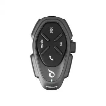 Interkom motocyklowy INTERPHONE TOUR HD, 2 szt., Bluetooth 4.0, zasięg 1500 m, do 20 godz. pracy na baterii, czarny