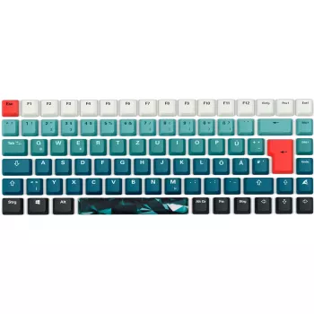 Klawiatura Sharkoon SKILLER SGK50 S3 Design Bundle D1 szaro-zielona czerwona — przewodowa klawiatura gamingowa, kompaktowy układ