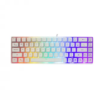 Klawiatura White Shark RONIN Biała USB QWERTY 68 klawiszy LED