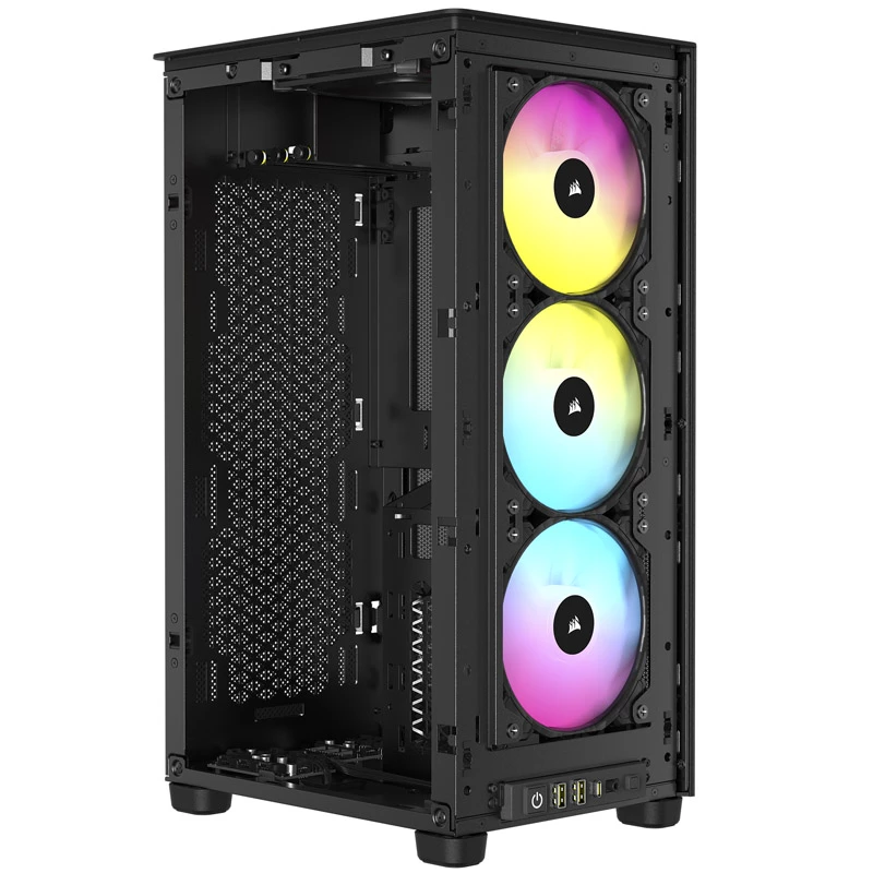 Corsair RGB AIRFLOW obudowa PC 2000D czarna Mini-ITX zasilacz w zestawie nie SFX