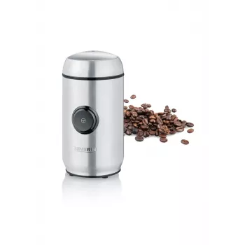 Młynek ostrzowy SEVERIN KM 3879 — młynek do kawy ostrzowy, 150 W, pojemność 50 g, ostrza ze stali nierdzewnej, czarny