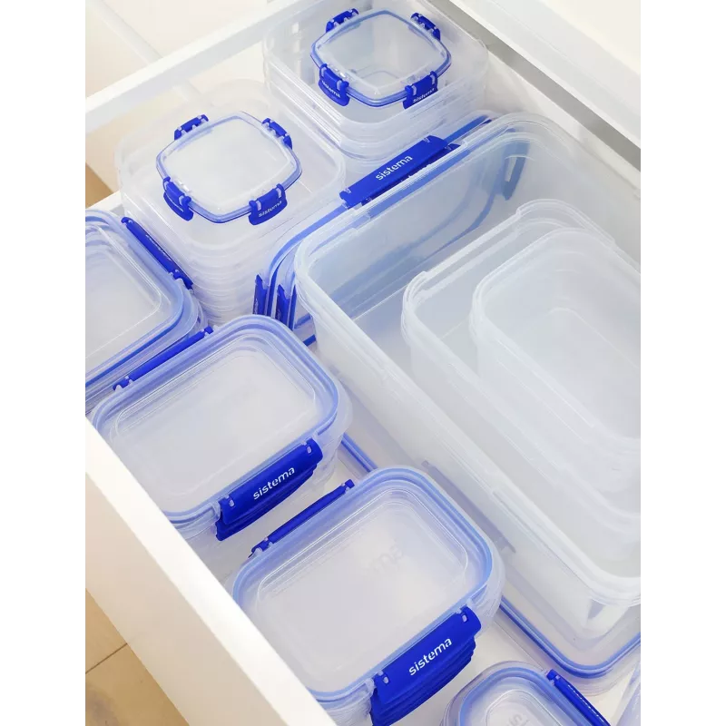 Sistema Tworzywo sztucznes Sistema 881650, pojemnik, kwadratowy, 1,15 l, przezroczysty, plastik, Nowa Zelandia