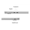 MacBook Air 15, Srebrny, M4 (10-rdzeniowy CPU/10-rdzeniowy GPU), 16 GB, 512 GB, Niemiecki, Zasilacz 35 W z dwoma portami USB-C, MW1H3D/A