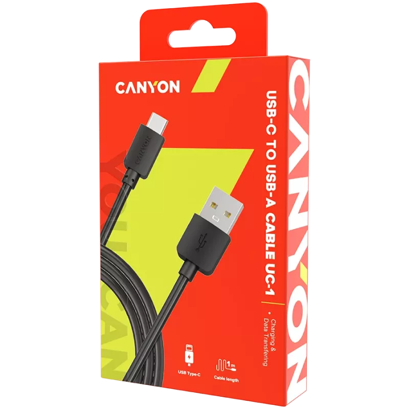 Kabel CANYON UC-1 USB-C 5W 1m Czarny