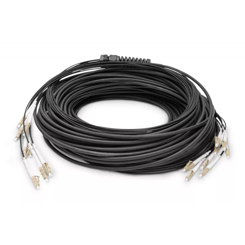 Digitus Pre-assembled Fiberglass Universal Breakout kabel OM4 8 Fibers LC/UPC 75m