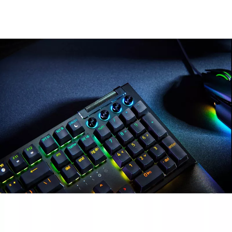 Razer CzarnyWidow V4 - żółty Switch Linear - mechaniczna klawiatura gamingowa
