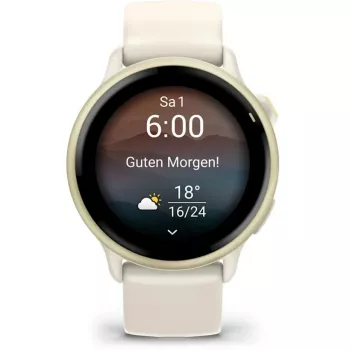 Garmin vívoactive 6 3,05 cm (1,2) AMOLED 42 mm Cyfrowy 390 x 390 pikseli Ekran dotykowy Biały Wi-Fi GPS (satelitarny)