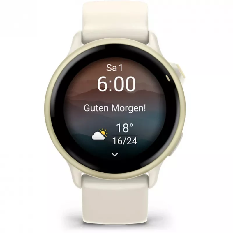 Garmin vívoactive 6 3,05 cm (1,2) AMOLED 42 mm Cyfrowy 390 x 390 pikseli Ekran dotykowy Biały Wi-Fi GPS (satelitarny)