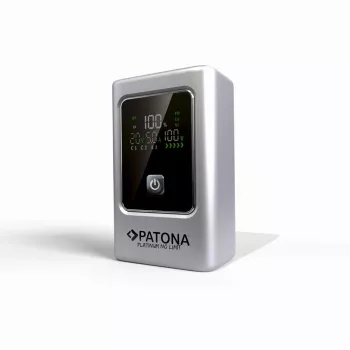 PATONA Platinum Powerbank Luxury One PD35 | 10000mAh | PD 35W | USB-C + USB-A Srebrny, Czarny