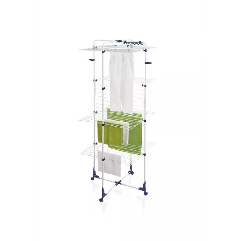 Suszarka na pranie Leifheit Classic Tower 450 81456 — do użytku wewnątrz i na zewnątrz, 45 m przestrzeni do suszenia, kółka, 1760×690 mm