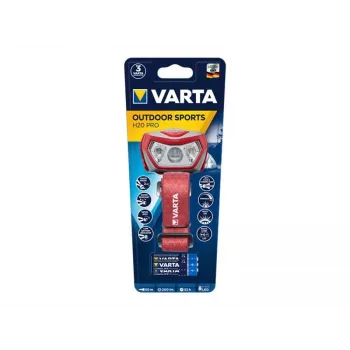 Latarka na pasku nagłownym Varta Outdoor Sports H20 Pro Szary Czerwony