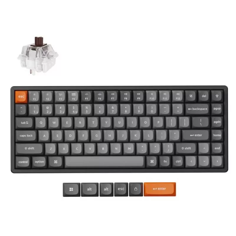 Klawiatura Keychron K2 Max uniwersalna bezprzewodowa RF QWERTY angielska czarno-szara 75% mechaniczna