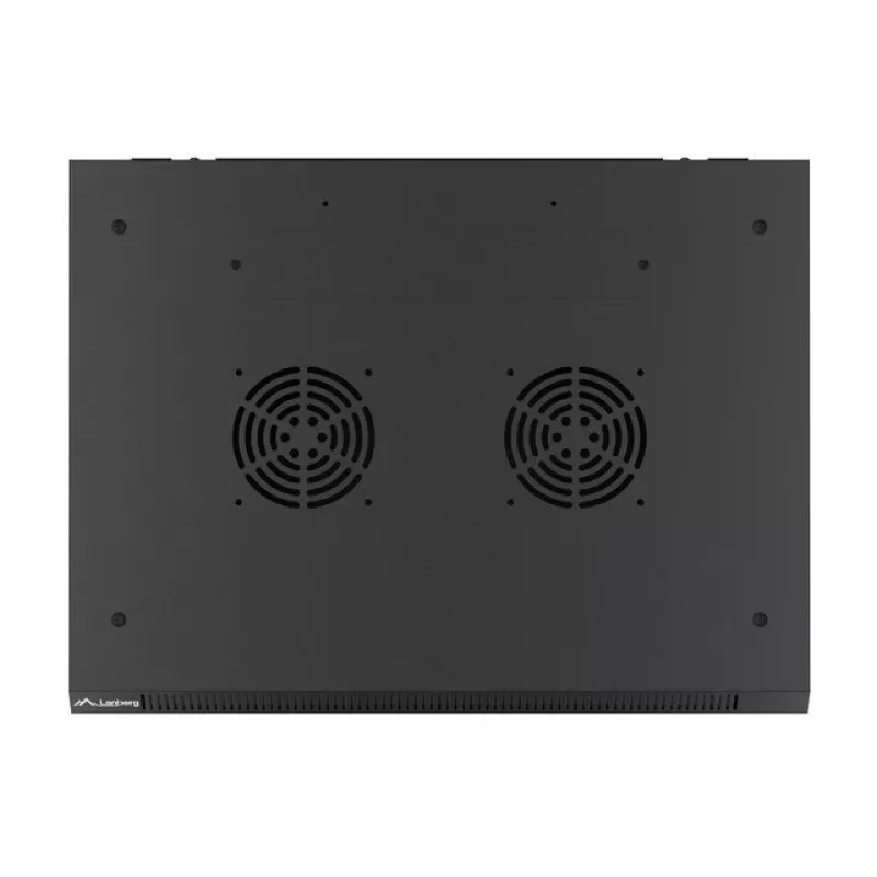 Lanberg naścienna szafa instalacyjna rack 19'' 15U 600x450mm czarna (drzwi szklane)