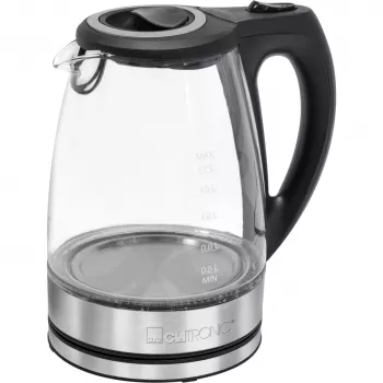 Czajnik elektryczny CLATRONIC WKS 3744 G — 1,7 L, 2200 W, stal nierdzewna/tworzywo sztuczne, wskaźnik poziomu wody