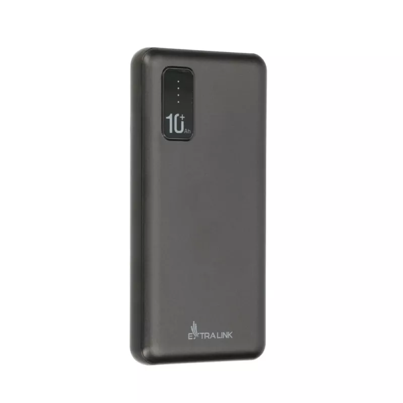 Powerbank Extralink EPB-098B 10000 mAh, LiPo, 2× USB-A + 1× USB-C, czarny