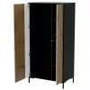 Szafa cama meble Cama v, czarna rama, 4 półki, 900×550×1840 mm