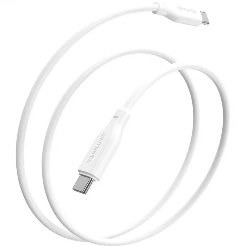 Kabel silikonowy 4smarts USB-C / USB-C High Flex 60W 1,5m biały