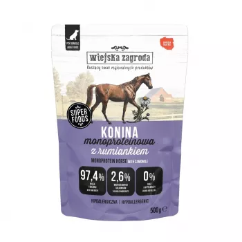 Mokra karma dla psa wiejskazagroda Konina 500 g monoproteinowa, dla psów dorosłych, 79% wilgotności, 10% białka