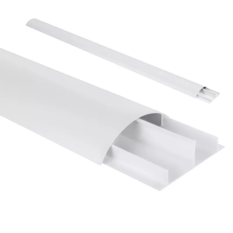 Aluminiowa listwa maskująca MACLEAN MC-814 W biała – organizer kabli, sztywny profil aluminiowy do ukrywania kabli