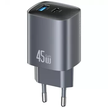 Ładowarka T66 45W CC290 GaN Szybkie ładowanie srebrna