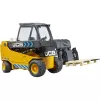 Wózek widłowy BRUDER JCB Teletruk zabawka — ABS, zalecany wiek 3+, czarno-żółty
