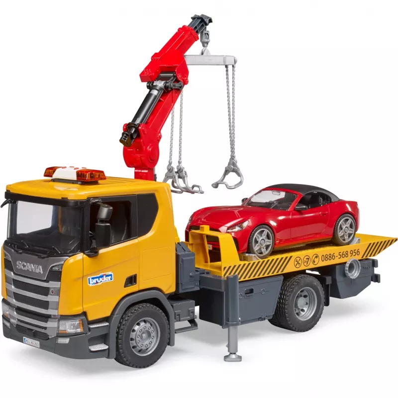 Zestaw pojazdów Scania Super 560R – pomoc drogowa i roadster
