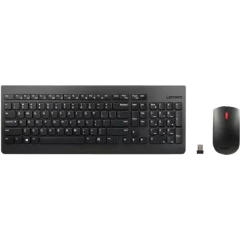 Klawiatura Lenovo 4X30M39472 z myszą Bezprzewodowa RF Niemiecka Czarna