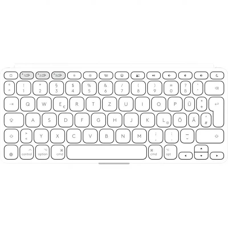 Logitech Keys-To-Go 2 Klawiatura Uniwersalna Bluetooth QWERTZ Niemiecka Biała