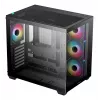 Obudowa PC DeepCool CG530 4F Midi Tower Czarna — szkło hartowane, ATX/ITX/Micro ATX, 3x120mm wentylatory, USB-C