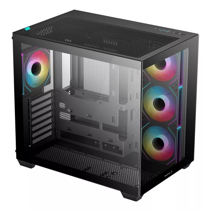 Obudowa PC DeepCool CG530 4F Midi Tower Czarna — szkło hartowane, ATX/ITX/Micro ATX, 3x120mm wentylatory, USB-C