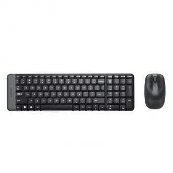 Logitech Wireless Combo MK220 - Zestaw klawiatury i myszy - bezprzewodowy - 2,4 GHz - włoski - ciemnoszary (920-003721)