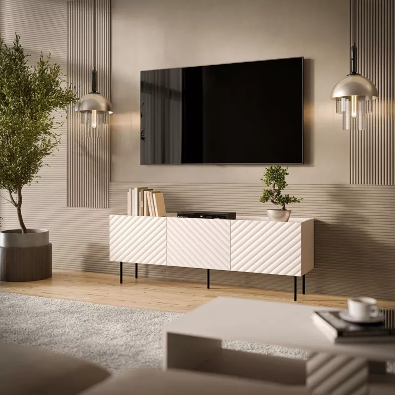 Cama LUCCA 3D szafka TV 165x40x59 kaszmir