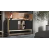 Cama PORTO 2D komoda 150x38x77 dąb/czarny