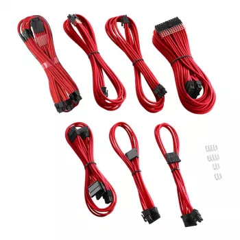 CableMod kabel Kit C-Series PRO ModMesh RM Czarny Label CM-PCSR-16P3KIT-NKR-R – kable PSU i GPU w oplocie, ModMesh, czerwony