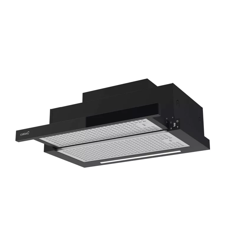 Okap półwbudowany (wysuwany) CATA TFH 6830 GBK — 600 mm, 600 m³/h, Czarny, Sterowanie dotykowe