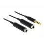 Kabel audio DeLOCK 65575 0.25m 3.5mm 2 x 3.5mm Czarny