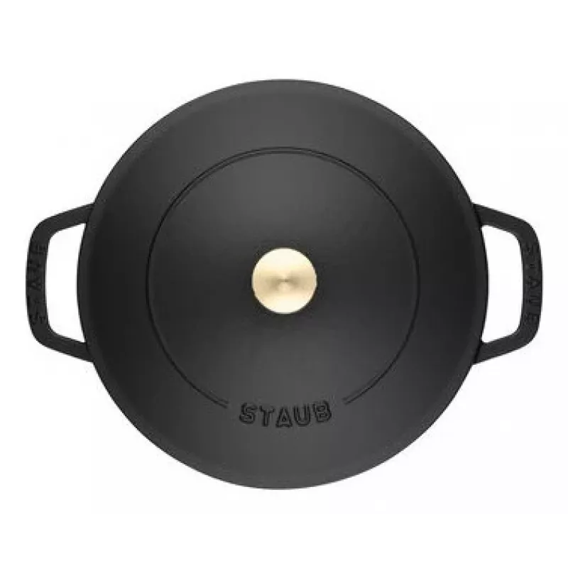 Patelnia do smażenia ZWILLING STAUB BRAISERS okrągła 28 cm, czarna, dno Ø 22,2 cm
