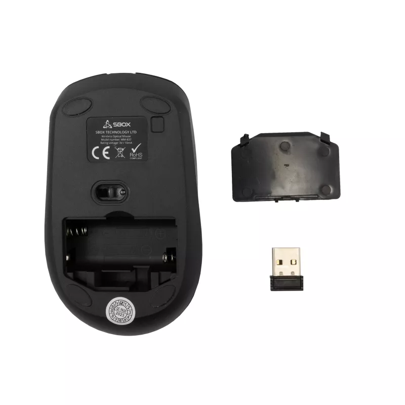 Mysz SBOX WM-837 Czarna USB Typ-A