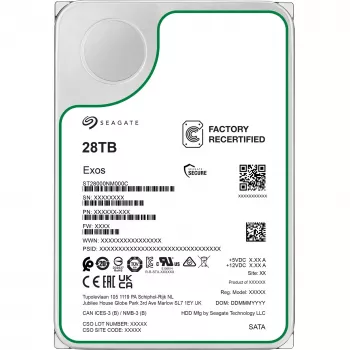 HDD SEAGATE Exos 3.5 cala 28 TB SATA RECERTYFIKOWANY, model ST28000NM000C-REC