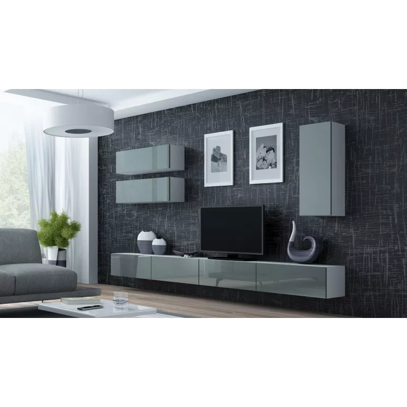 Cama stojak TV VIGO 140 30/140/40 biały/szary połysk
