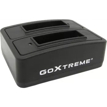 Stacja ładowania baterii GoXtreme Dual Vision 4K – ładowarka dwukomorowa do baterii kamer sportowych, model 01492