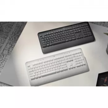 Logitech Signature K650 - Klawiatura - Bezprzewodowa - Bluetooth 5,1 - QWERTY - Hiszpański - Grafit (920-010917)