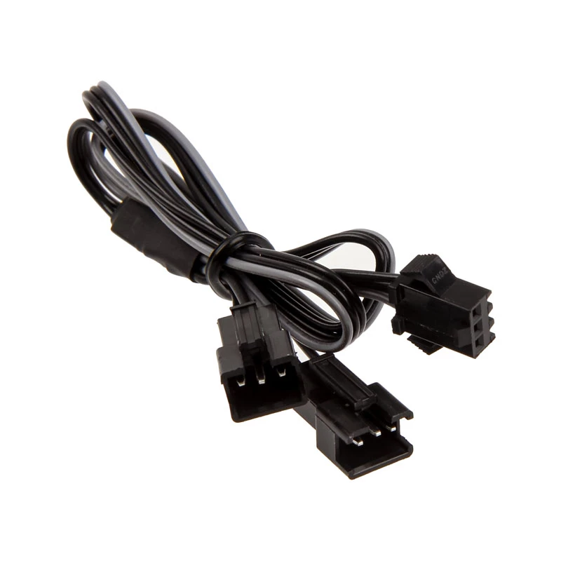 Wewnętrzny kabel zasilający PHANTEKS PH-CB-DRGB3P — 3-pin na 2× Molex (3-pin), czarny/szary