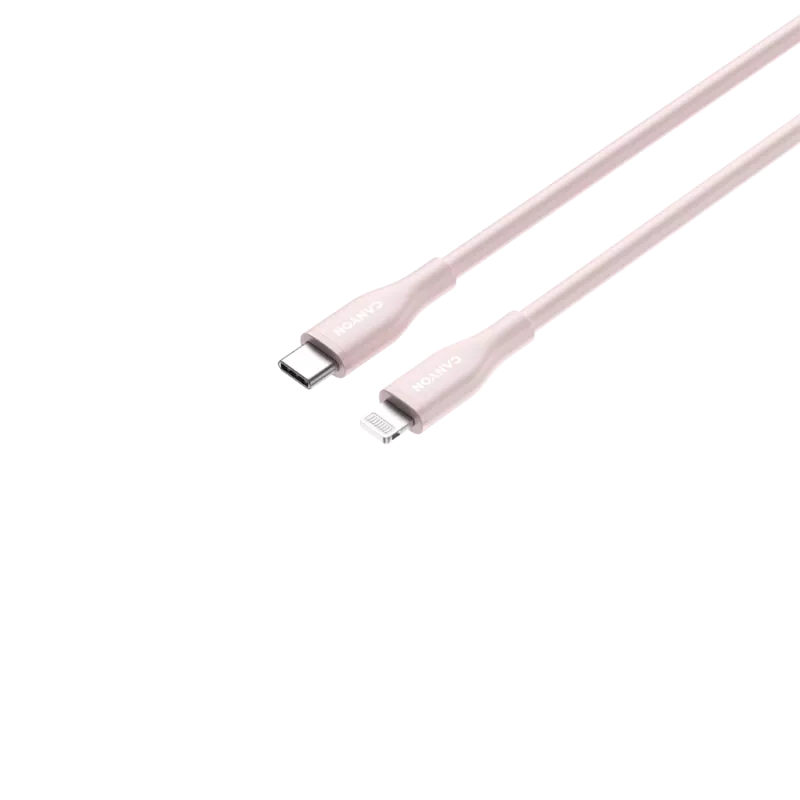 Kabel CANYON CLNM60 C-L 60W MFI 1m silikonowy różowy