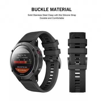 Pasek do zegarka Tech-Protect dla serii Garmin Fenix — kompatybilny z Fenix 3, 5X, 3HR, 5X Plus, 6X, 6X Pro, 7X — Czarny